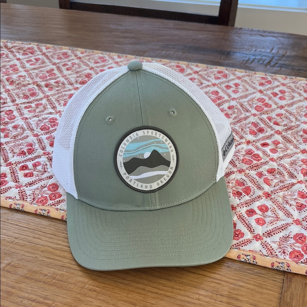 Columbia Sage Green and White Cap